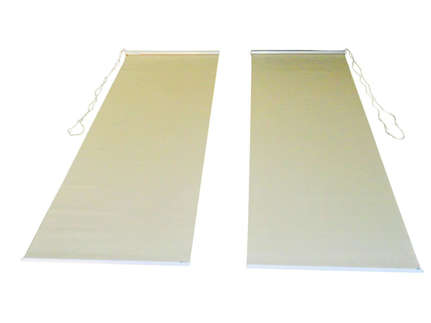 Easy Blind, Set de Persianas Enrollables Easyblind Cocktail Blo - Sand, Arena, Vinilo (PVC), 2016, Izquierdo; 89 cm ancho x 213 cm alto, Derecho; 87 cm ancho x 225 cm alto,  Peso: 8.4 kg por unidad igual a 16.8 kg total set.
