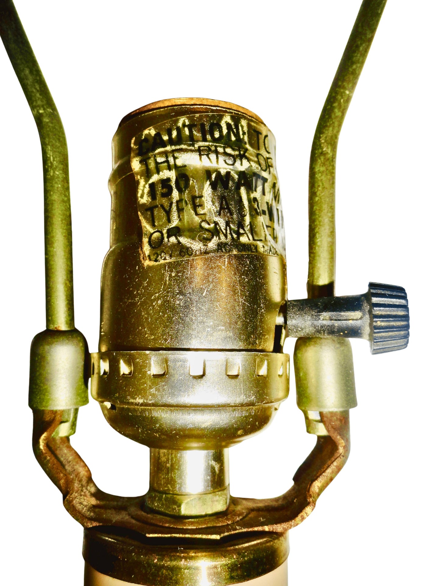 Underwriters Laboratories, Dynasty, lámpara de Pie, Dorado, Latón, USA - S XX, 1.43 m alto x 25.4 cm diámetro, Peso: 5.8967 kg.