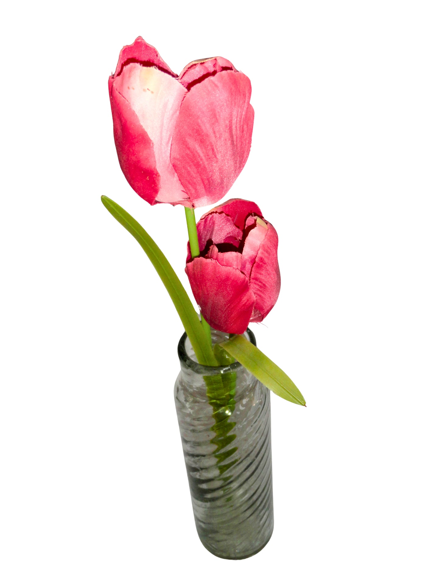 Genérico, Florero Violetero, Agua, Vidrio Soplado, México - S XX, 31.1 cm alto x 7.9 cm diámetro, 466 gr.