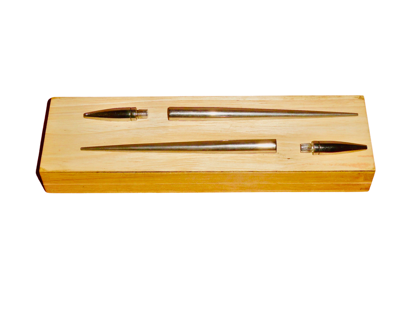 Genérico, Set de Boligrafos de Escritorio, Plateados, Plata, México MCM, 17.1 cm de Largo, 35.8 g
