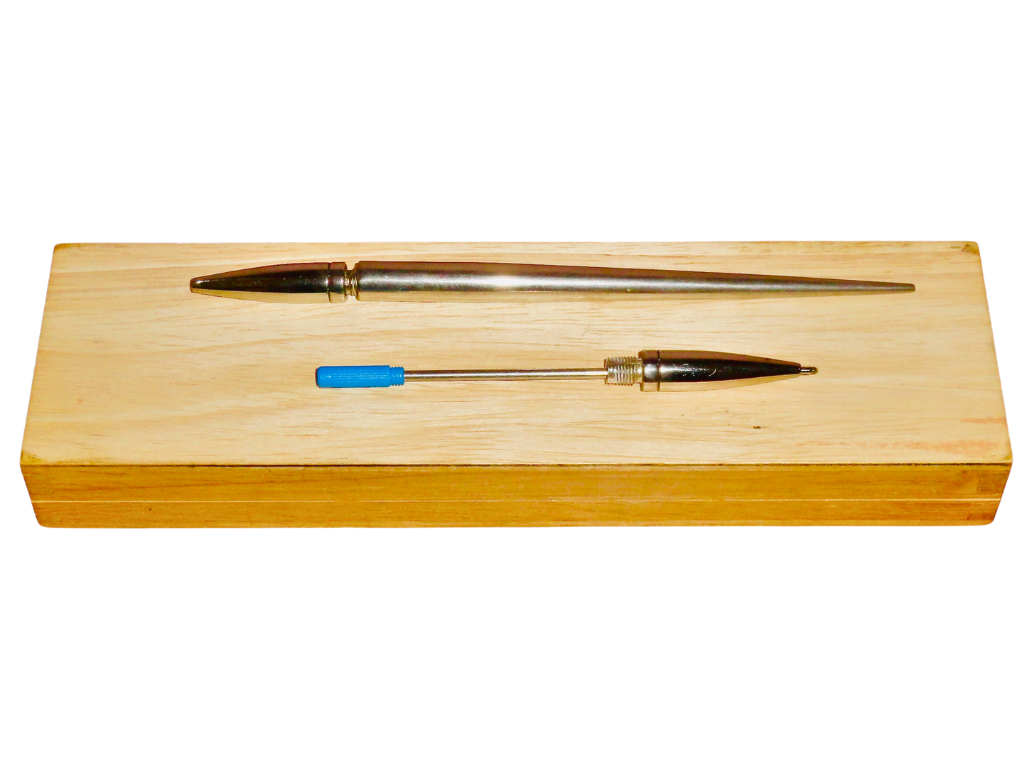 Genérico, Set de Boligrafos de Escritorio, Plateados, Plata, México MCM, 17.1 cm de Largo, 35.8 g