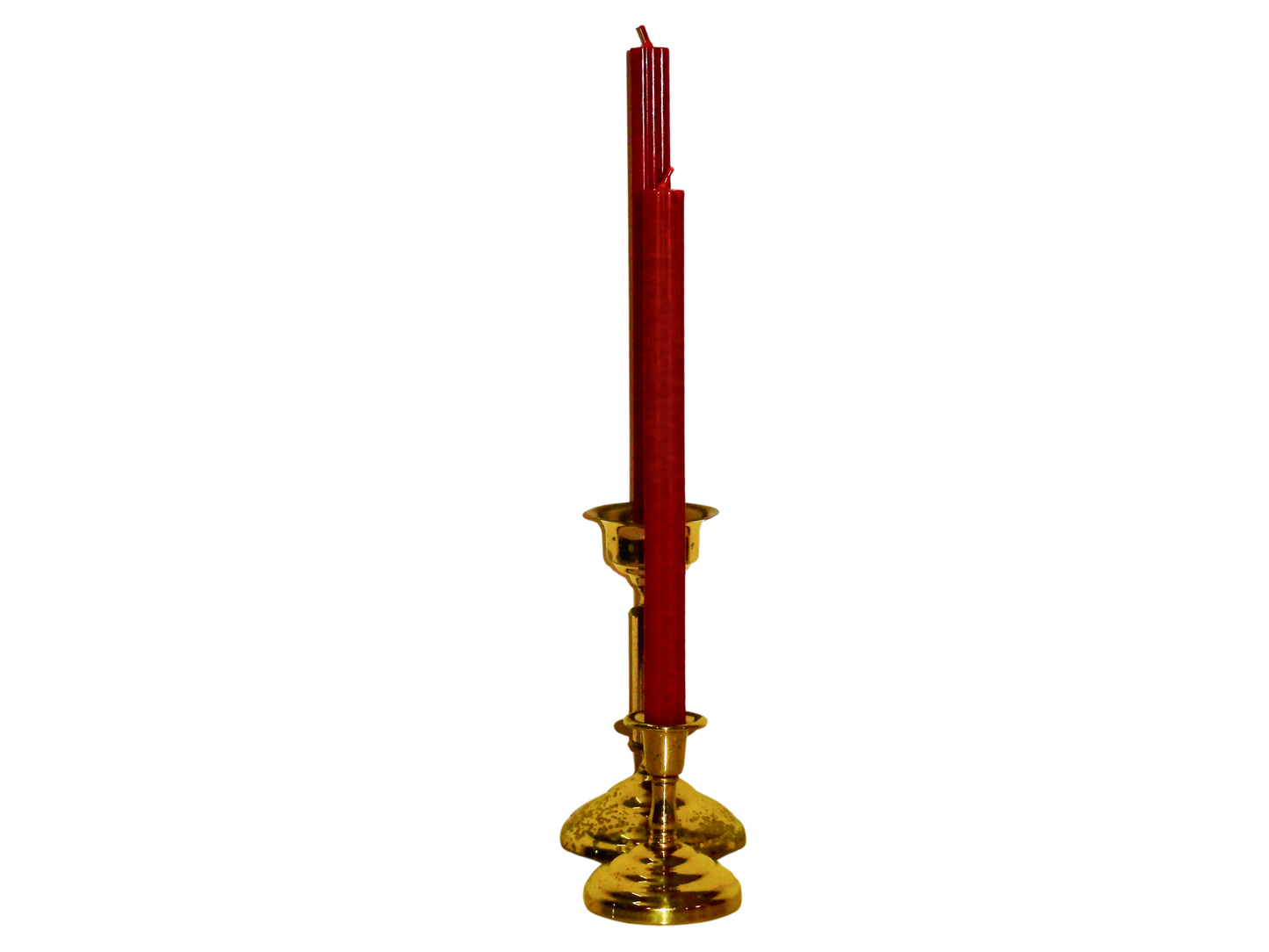 Generico, Set Candelabros, Dorado, Laton, S XX, Mediano y Pequeño, 600 gr.