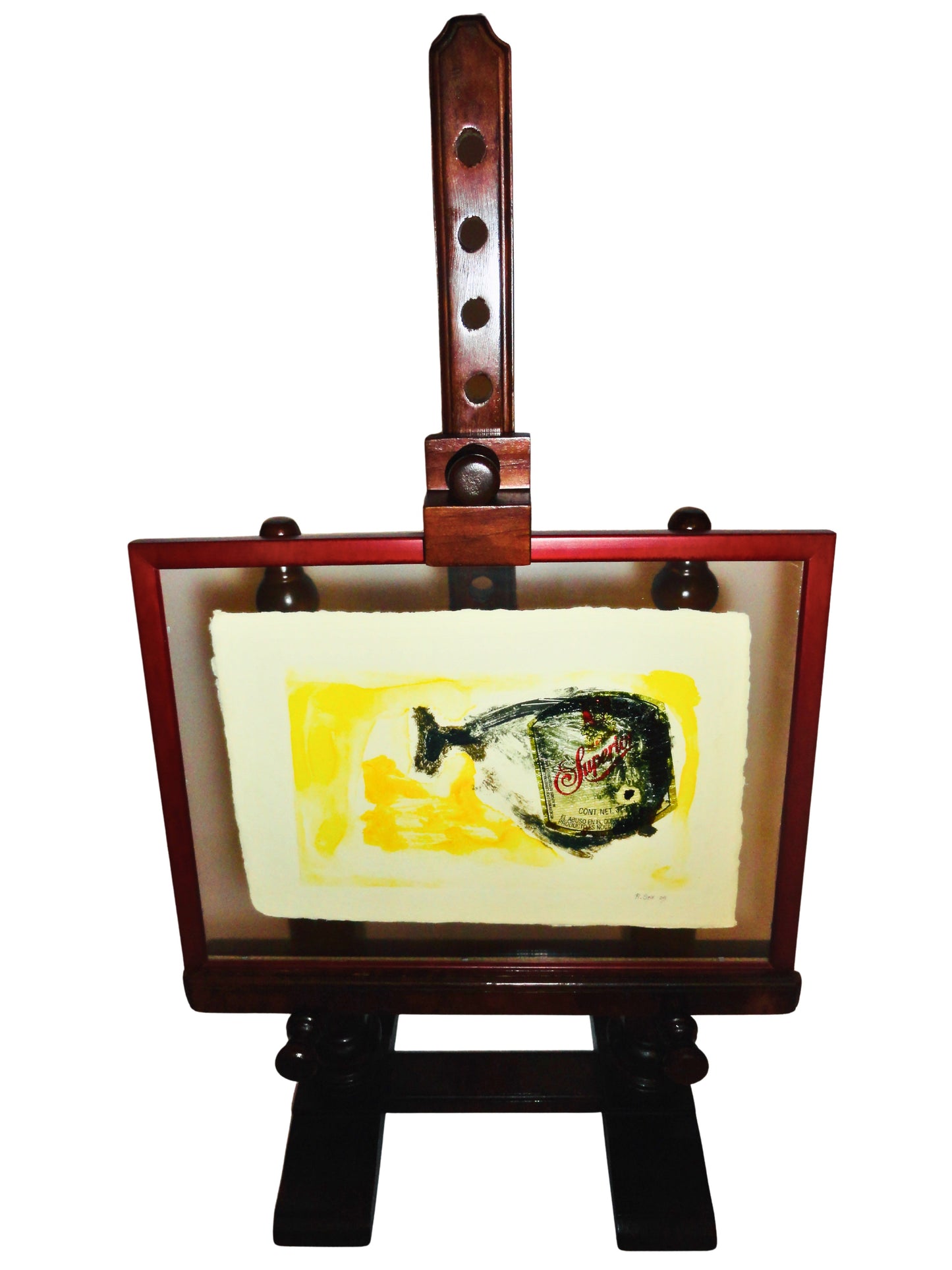 Generico, Caballete de Mesa, Marrón Oscuro, Nogal, S XX, 66.5 cm largo x 22 cm ancho x 8.3 cm alto, 680 gr.