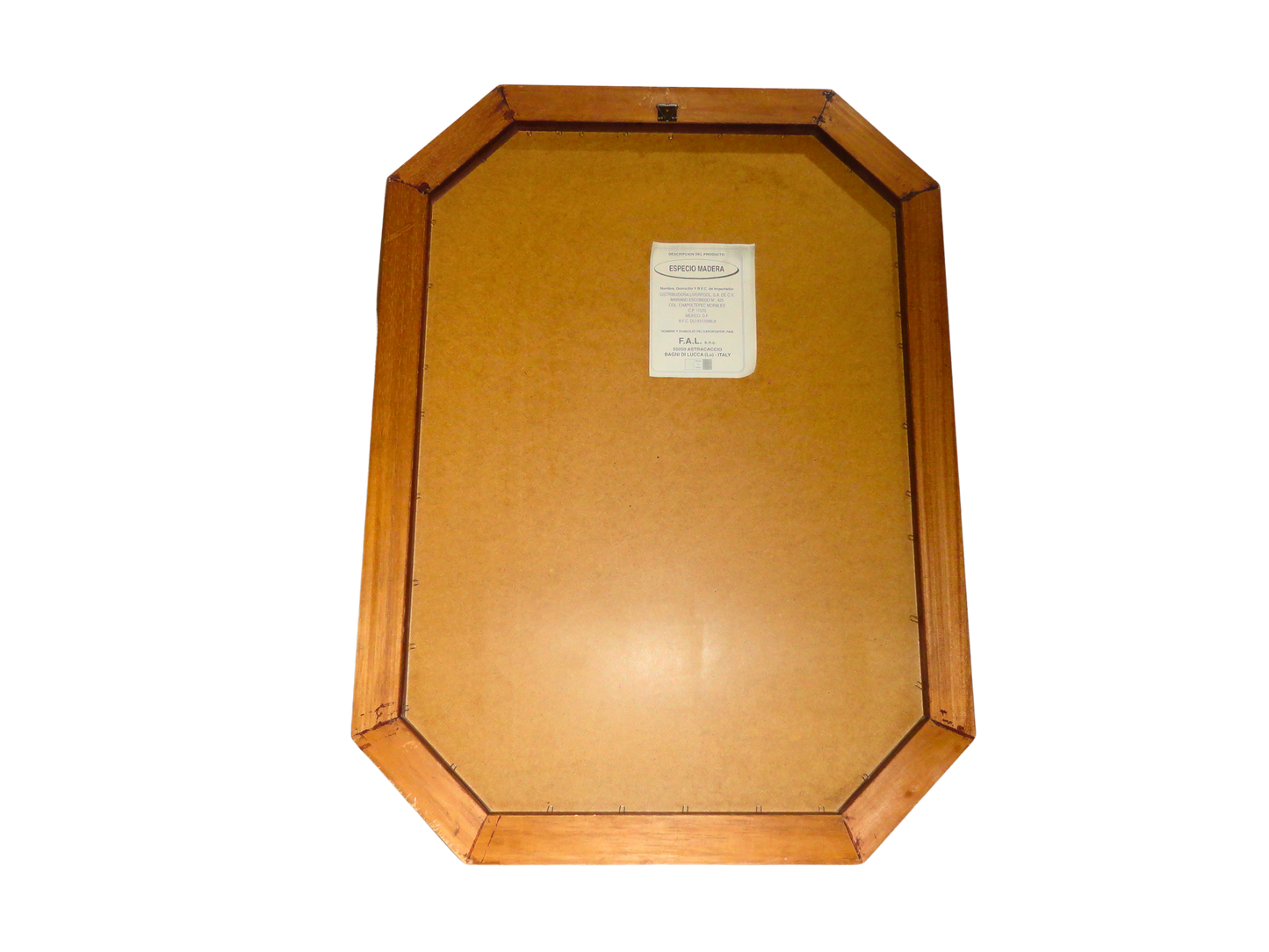 Astracaccio Bagni di Lucca, Espejo Decorativo Pared, Marrón, Espejo y Madera, Italia - S XX, 56.5 cm de ancho x 4.5 cm profundidad x 76.5 cm alto. Peso: 6 kg.