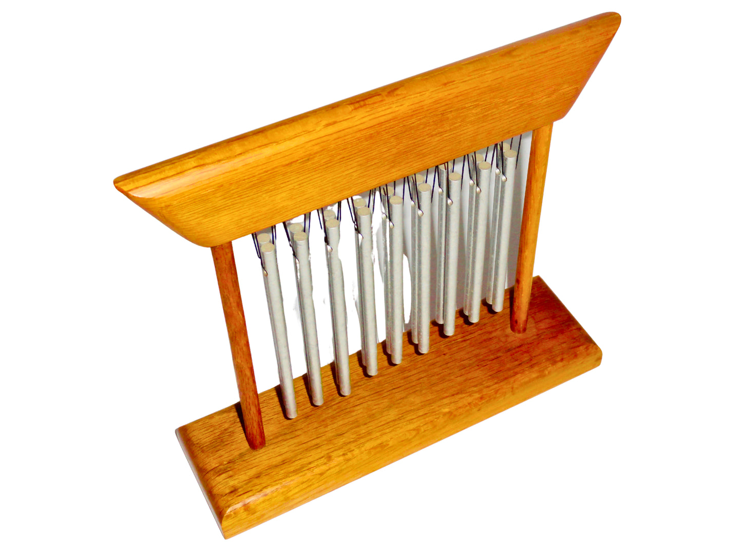 JW Stannard, Campanas de Lluvia,  Marron, Teca, USA MCM, 24.3 cm largo x 7 cm ancho x 22.5 cm alto, 450 g.