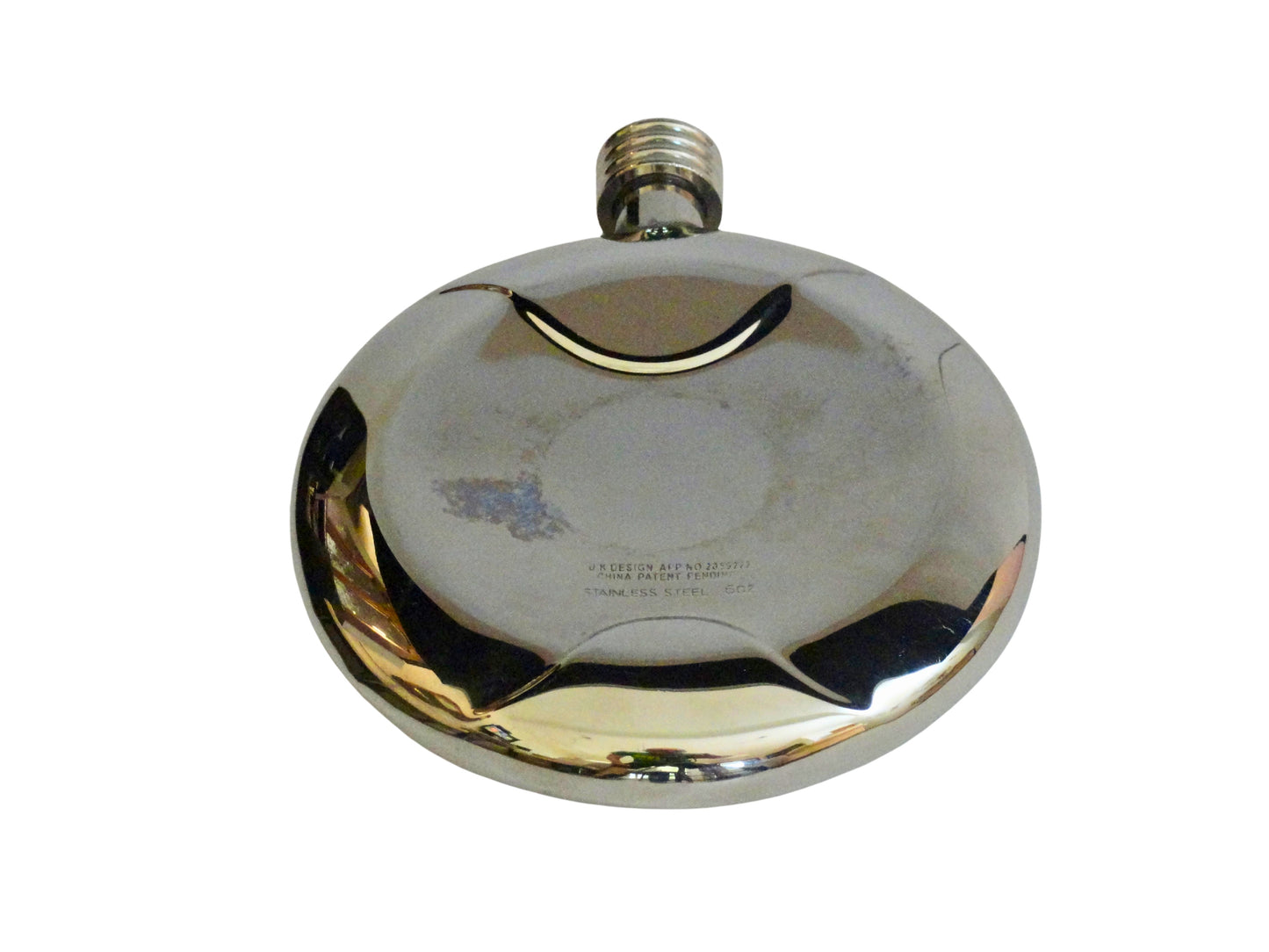 Genérico, Cantimplora de Bolsillo, Espejo, Acero Inox, UK,13.5 cm alto x 10.4 cm largo x 2 cm ancho, 200 ml.