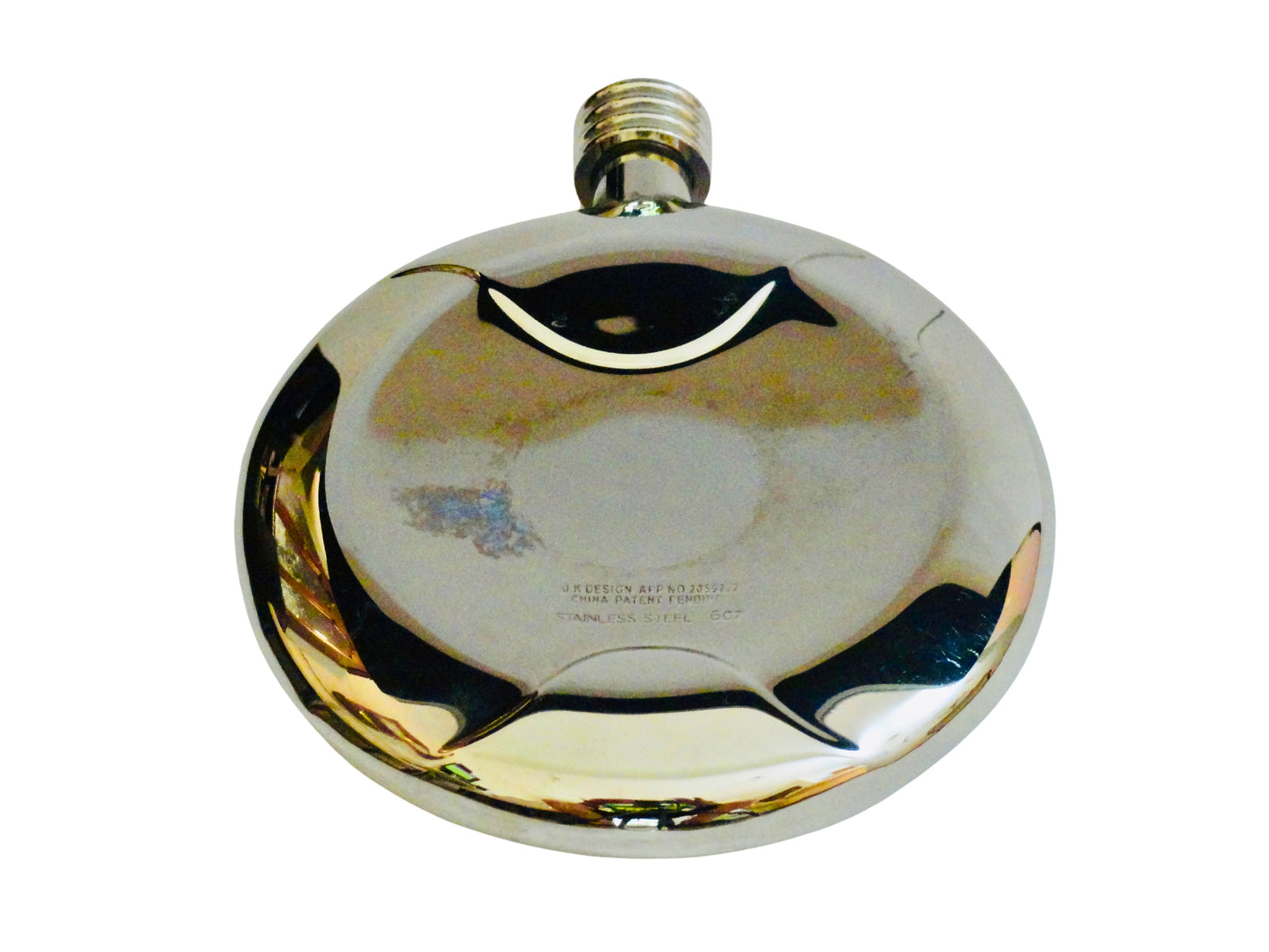 Genérico, Cantimplora de Bolsillo, Espejo, Acero Inox, UK,13.5 cm alto x 10.4 cm largo x 2 cm ancho, 200 ml.