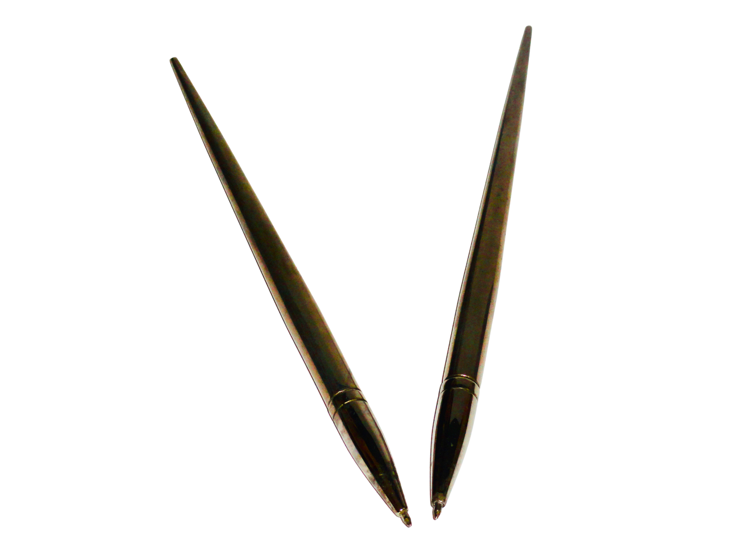 Genérico, Set de Boligrafos de Escritorio, Plateados, Plata, México MCM, 17.1 cm de Largo, 35.8 g