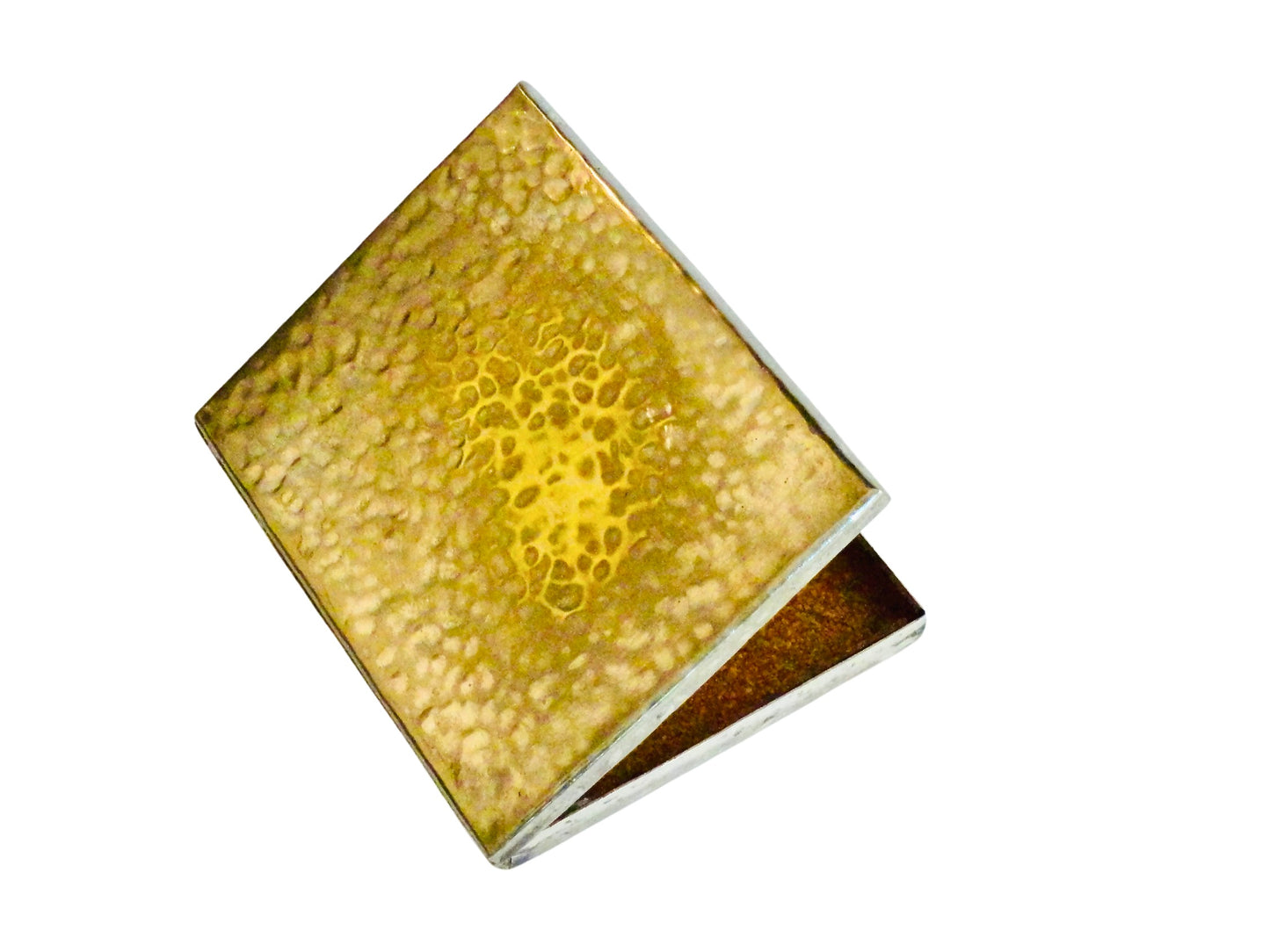 Genérico, Caja Decorativa, Plata y Latón, Mexico S XX, 1.4 cm alto x 14.7 cm largo x 12.2 cm ancho, 530 g.