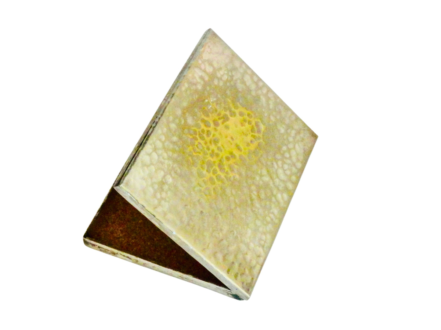 Genérico, Caja Decorativa, Plata y Latón, Mexico S XX, 1.4 cm alto x 14.7 cm largo x 12.2 cm ancho, 530 g.