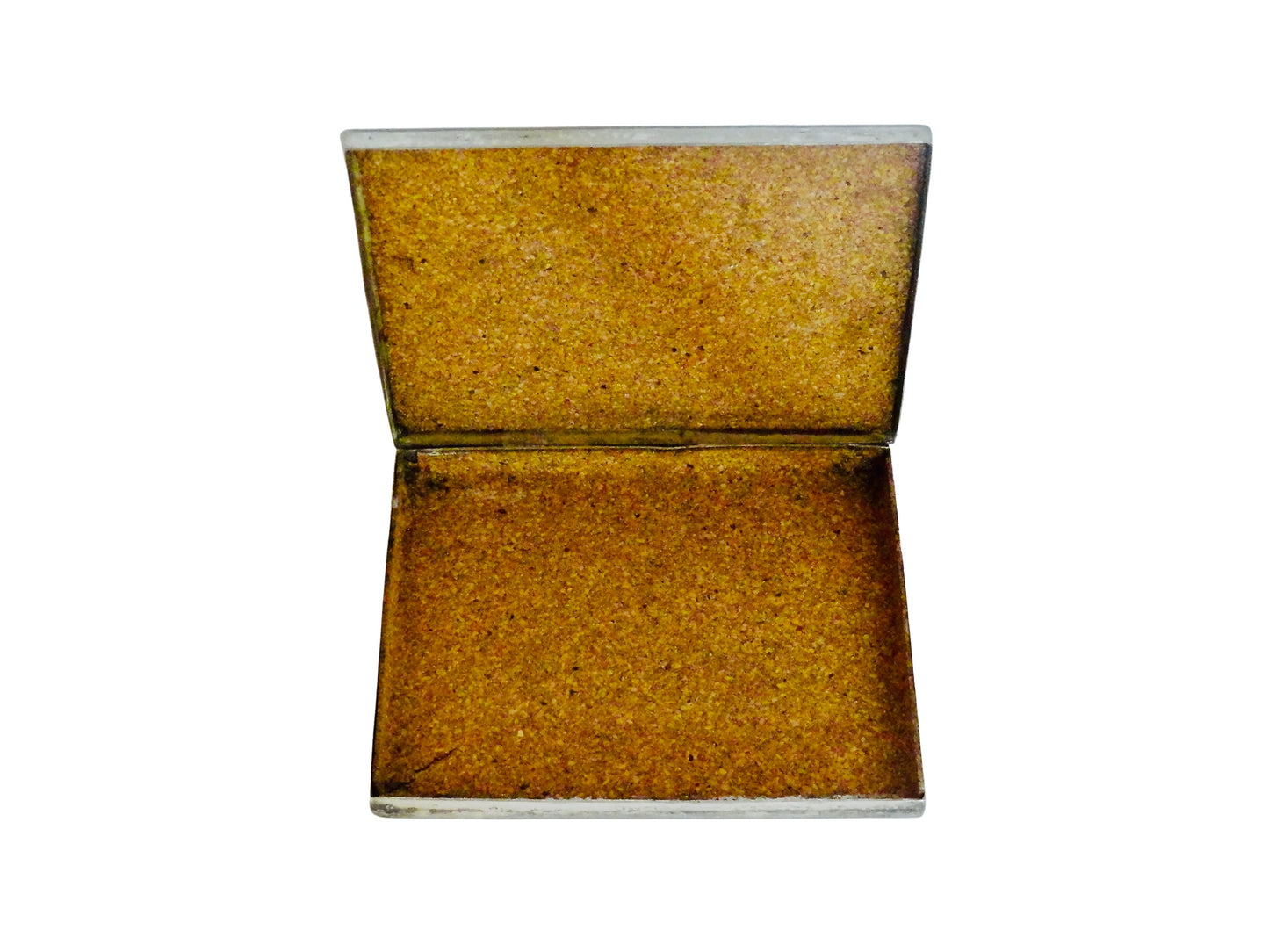 Genérico, Caja Decorativa, Plata y Latón, Mexico S XX, 1.4 cm alto x 14.7 cm largo x 12.2 cm ancho, 530 g.