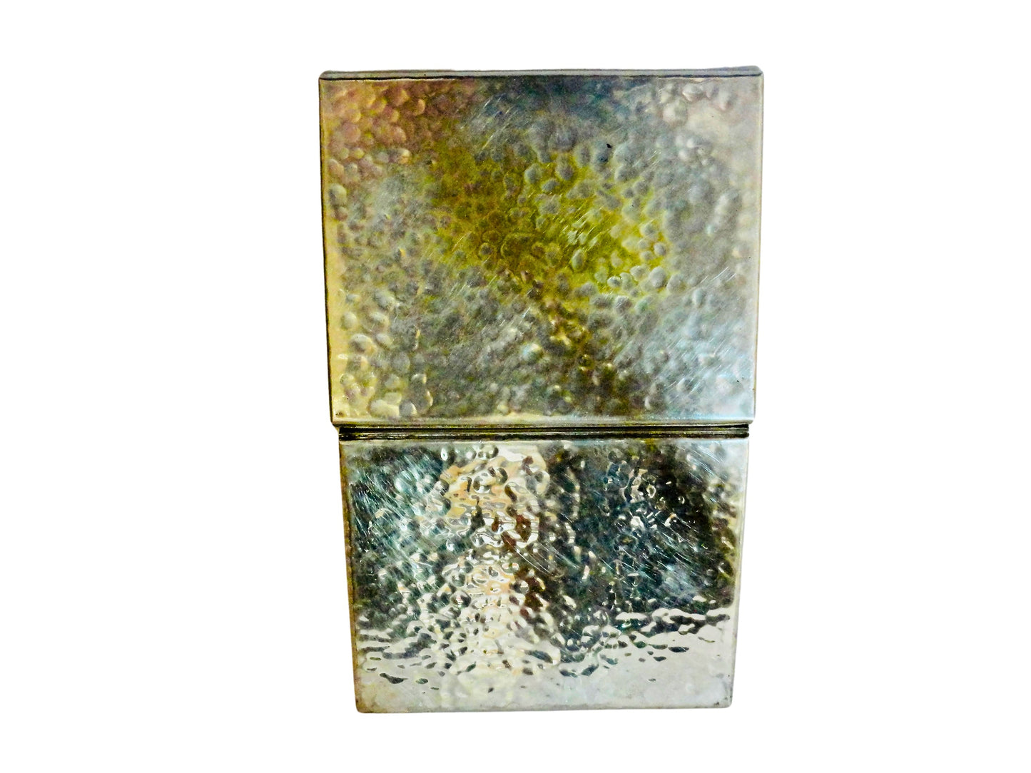Genérico, Caja Decorativa, Plata y Latón, Mexico S XX, 1.4 cm alto x 14.7 cm largo x 12.2 cm ancho, 530 g.
