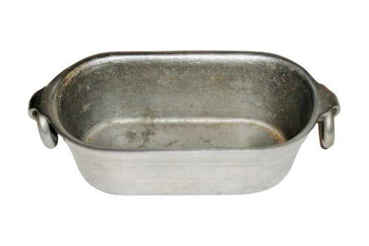 Dupuis, Tina Miniatura Decorativa, Plata, Peltre y Plata, Mexico S XX, 5.9 cm Alto x 20.3 cm Largo x 9 cm Ancho, 530 g