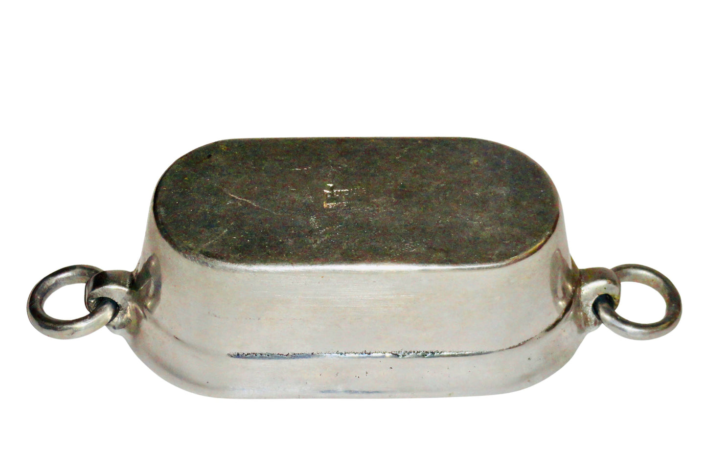 Dupuis, Tina Miniatura Decorativa, Plata, Peltre y Plata, Mexico S XX, 5.9 cm Alto x 20.3 cm Largo x 9 cm Ancho, 530 g