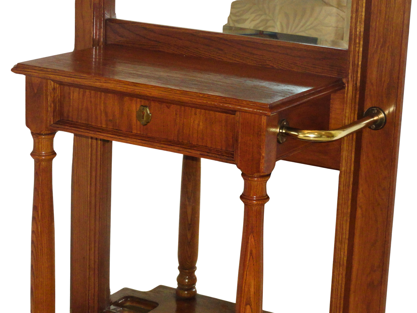 Pulaski Furniture Corporation, Hall Tree, Cafe, Caoba, USA - S XX, 182 cm ancho x 110 cm profundidad x 45 cm alto, 175 kg.