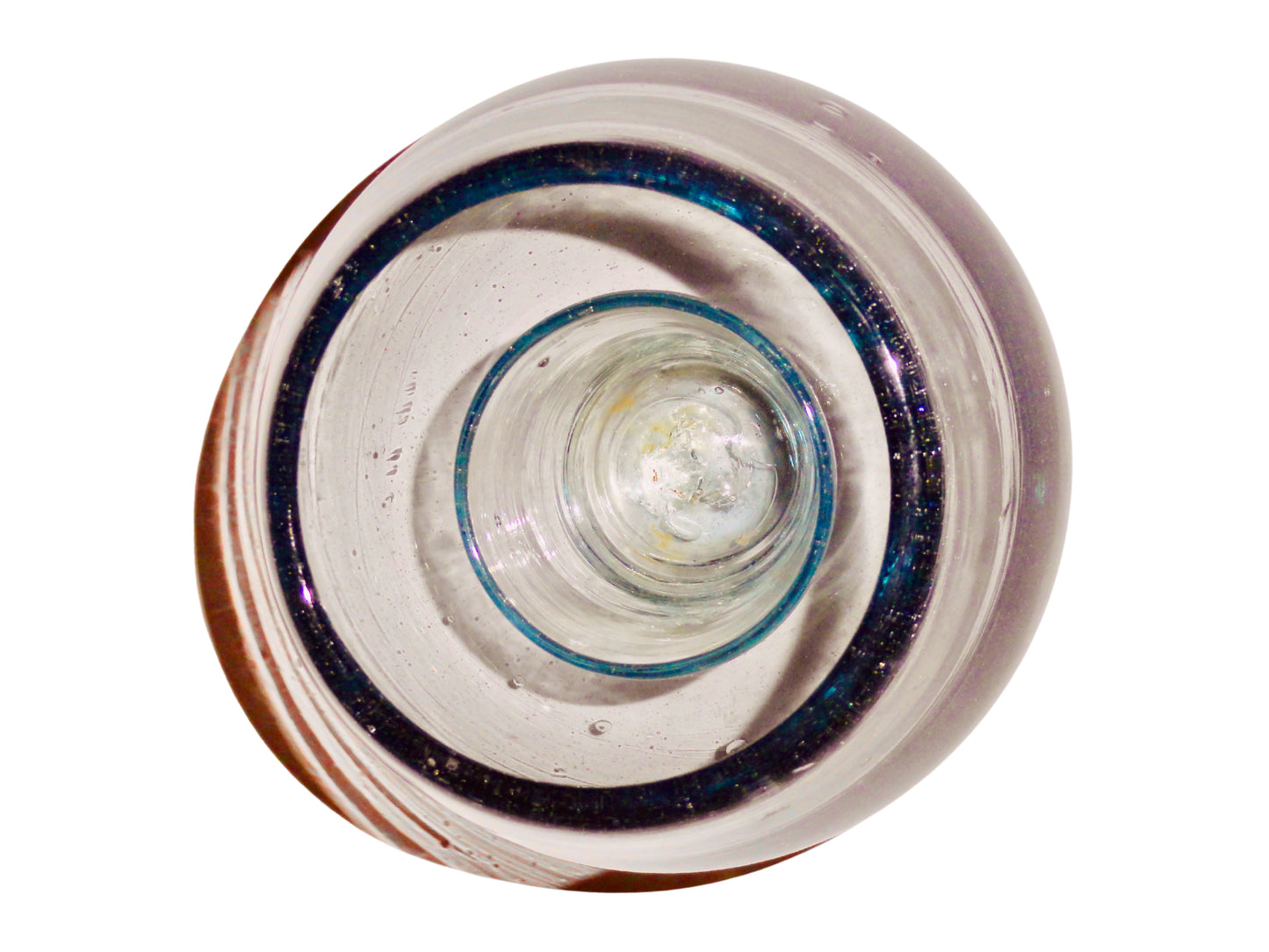 Genérico, Candelabro, Agua, Vidrio Soplado, México - S XX, 13 cm diámetro x 11.5 cm altura, 300 gr.