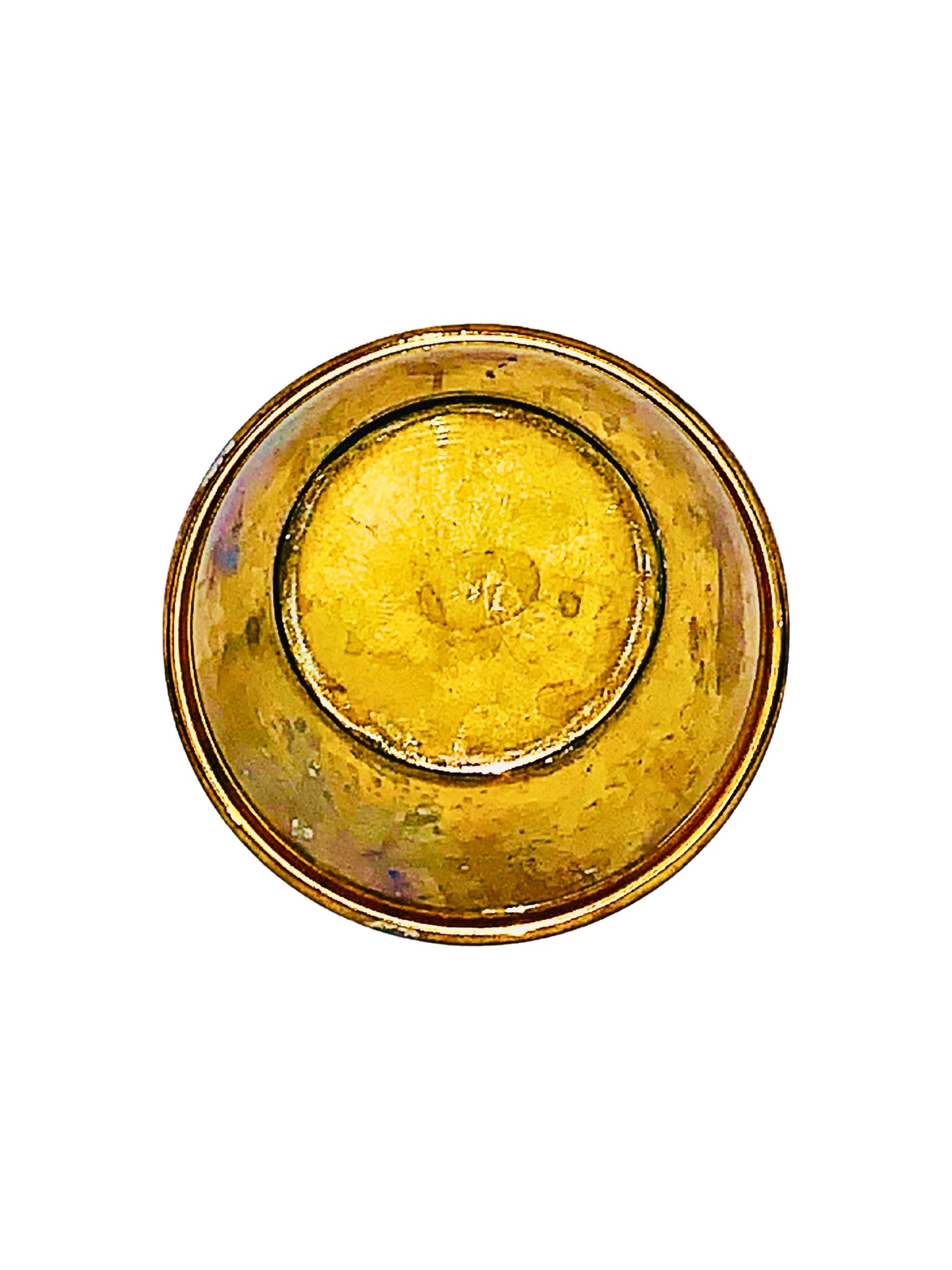 Generico, Portavelas, Dorado, Laton, S XX, 7.7 cm abertura interior  x 4.5 cm base x 4.1 cm alto,  771.10 gr.