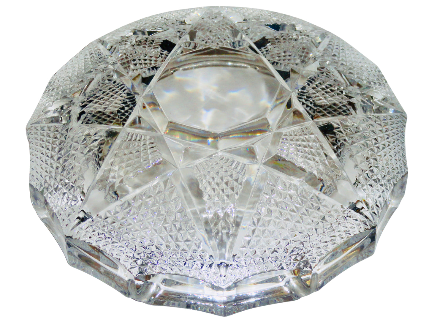 Wexford Anchor Hocking, Cenicero Decorativo, Agua, Vidrio, USA, 4.8  cm alto x 21.3 cm diámetro, 1 kg.