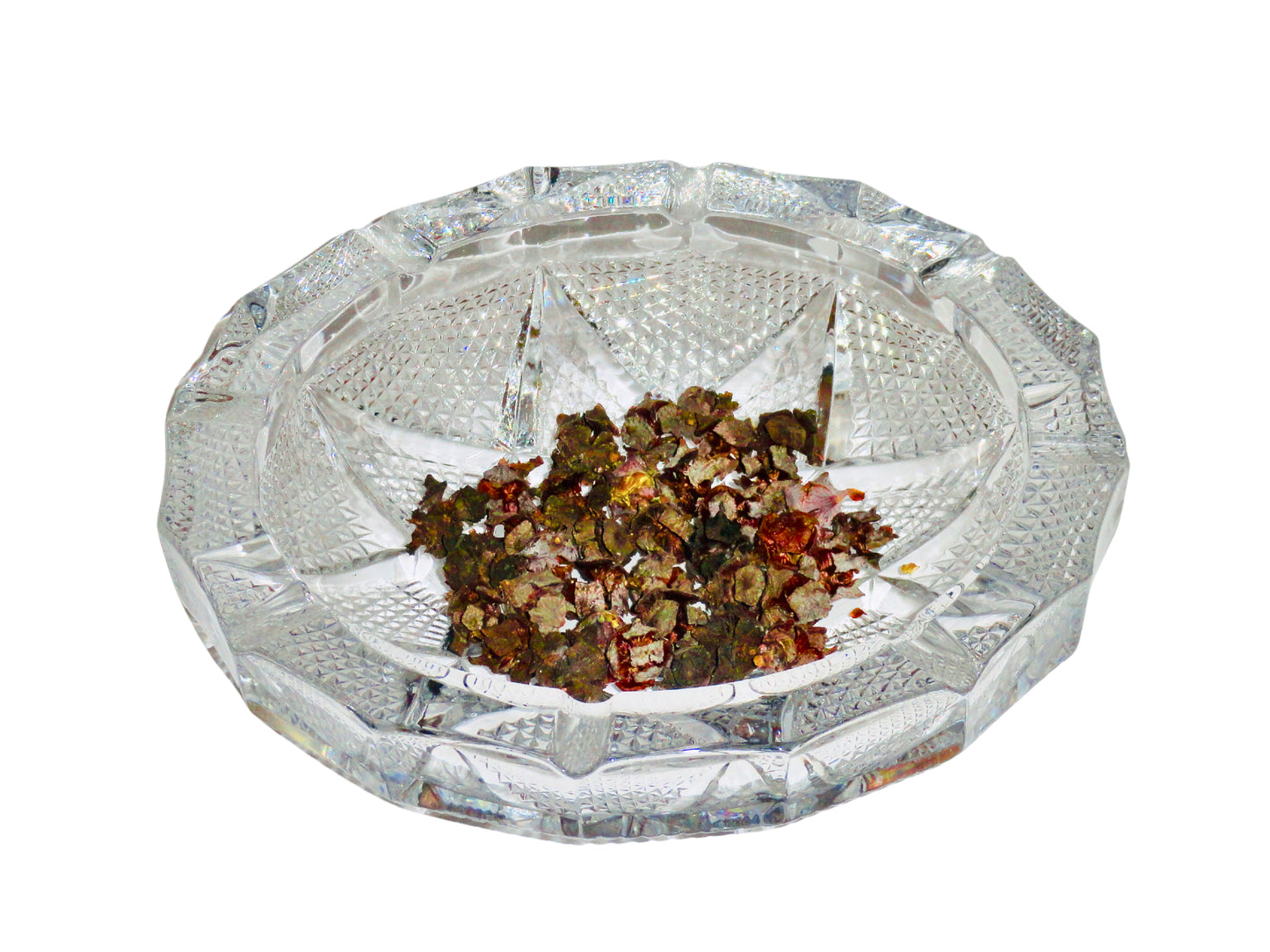 Wexford Anchor Hocking, Cenicero Decorativo, Agua, Vidrio, USA, 4.8  cm alto x 21.3 cm diámetro, 1 kg.