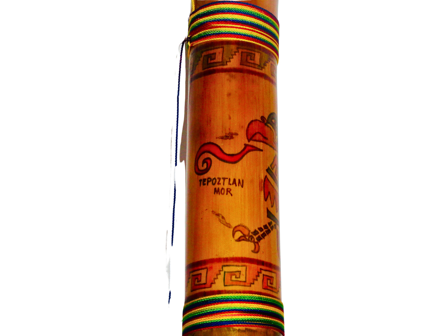 Genérico, Palo de Lluvia Decorativo, Marrón y Amarillo, Bambú, México, 53.5 cm largo x 7.3 cm diámetro.