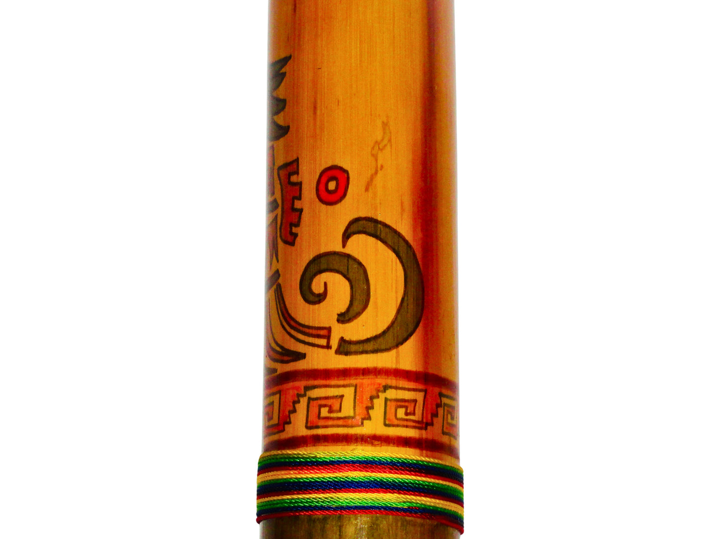Genérico, Palo de Lluvia Decorativo, Marrón y Amarillo, Bambú, México, 53.5 cm largo x 7.3 cm diámetro.