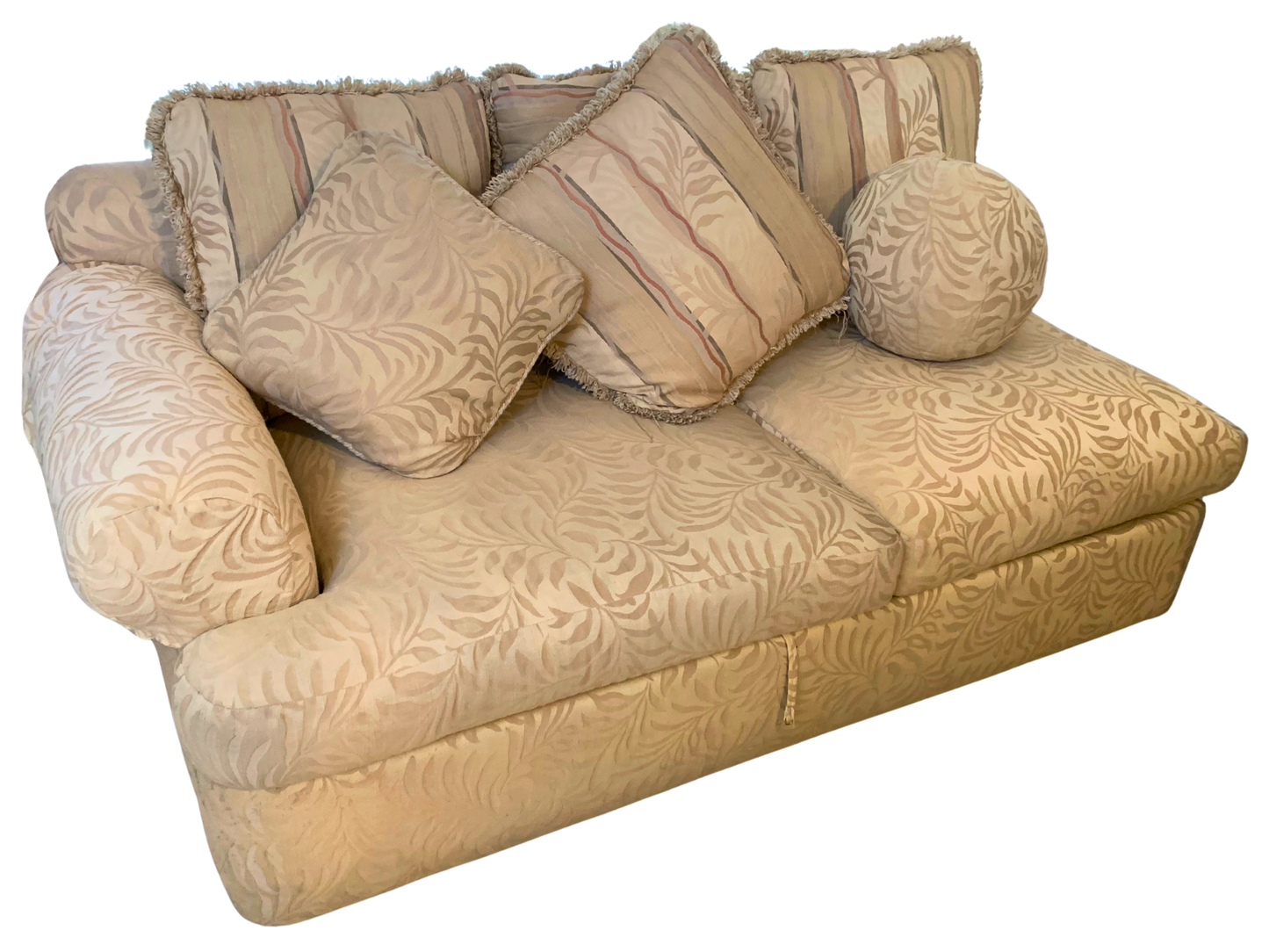 The Collection Boal, Sofá de dos plazas, Beige Claro, Tela Jacquard, Mexico - S XX, 182 cm ancho x 110 cm profundidad x 45 cm alto, 95 kg.