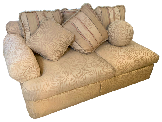 The Collection Boal, Sofá de dos plazas, Beige Claro, Tela Jacquard, Mexico - S XX, 182 cm ancho x 110 cm profundidad x 45 cm alto, 95 kg.