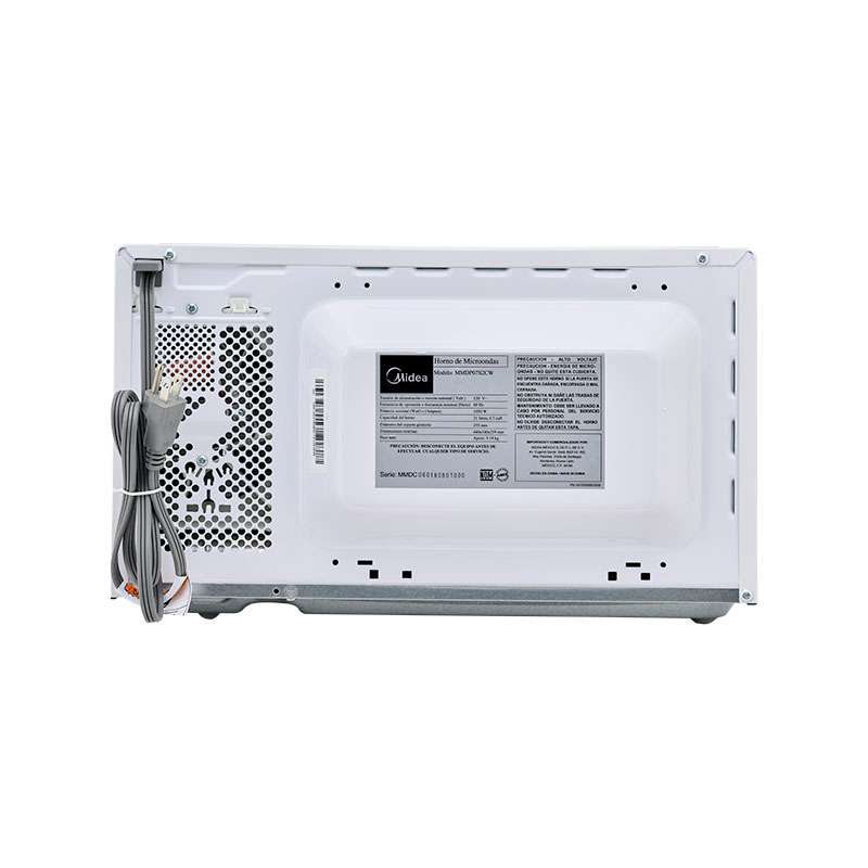 Midea, Horno de Microondas, Blanco, Acero Inoxidable, China - S XXI, 43.1 cm ancho, 24 cm alto, 32.3 cm profundidad, 9 kg.